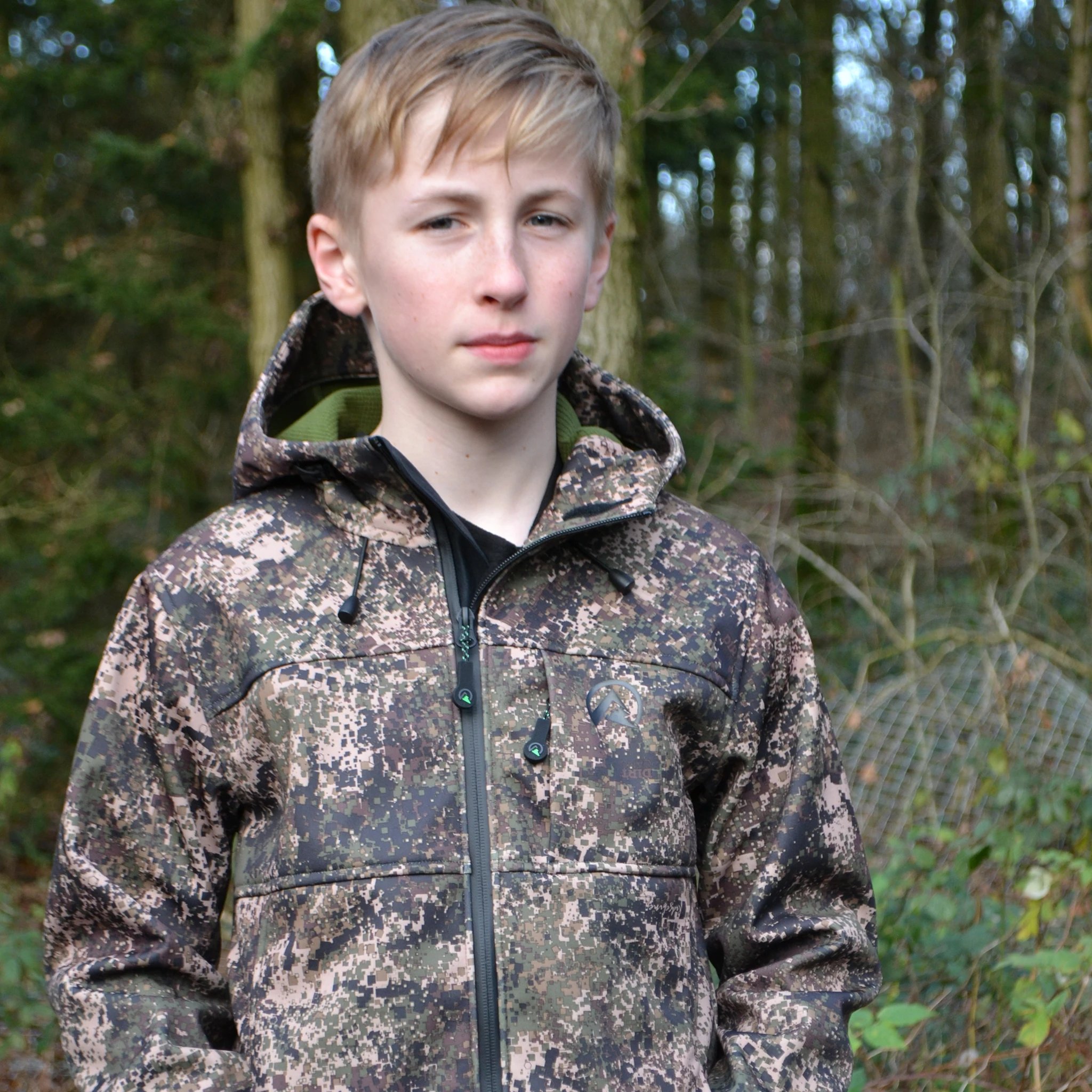 Ridgeline Kids Ascent Softshell Jacket Dirt Camo 2 Ridgeline Kids Ascent Softshell Jacket Dirt Camo - Image 2