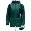 Rainy Days Kids Plain Packaway Cagoules Green