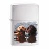Zippo Labrador Brushed Chrome Lighter