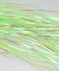 Hedron Lateral Scale Flashabou 18 Hedron Lateral Scale Flashabou -Glasgow Angling lateral scale chartreuse pearl