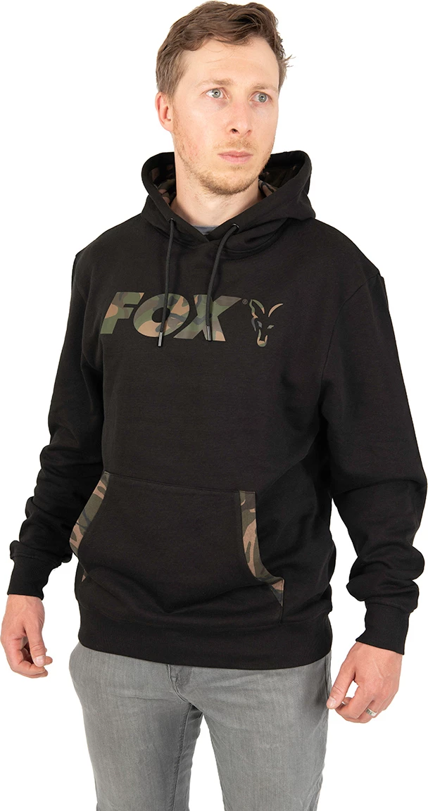 Fox LW Black / Camo Print Pullover Hoody 1 Fox LW Black / Camo Print Pullover Hoody
