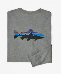 Patagonia M's Long Sleeve Fitz Roy Trout Responsibili-Tee