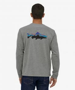 Patagonia M's Long Sleeve Fitz Roy Trout Responsibili-Tee 7 Patagonia M's Long Sleeve Fitz Roy Trout Responsibili-Tee -Glasgow Angling m s l s fitz roy trout responsibili tee gravel heather back