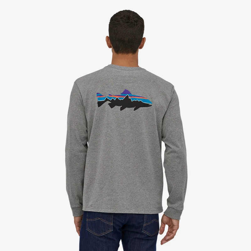 Patagonia M's Long Sleeve Fitz Roy Trout Responsibili-Tee 3 Patagonia M's Long Sleeve Fitz Roy Trout Responsibili-Tee - Image 3