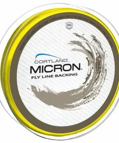 Cortland Micron Backing 100yd-250yd Spools -Glasgow Angling micron backing 100yd 250yd spools yellow