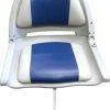 Waveline Moulded Folding Down Boat Seat Grey/Blue Cushion