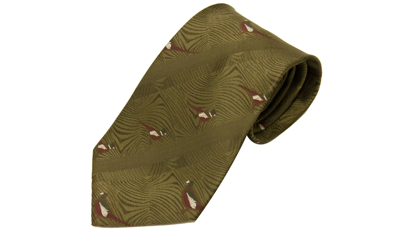 Bisley Pheasants Polyester Tie 1 Bisley Pheasants Polyester Tie
