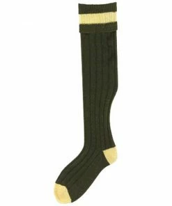 Bisley Stockings Olive/Mustard