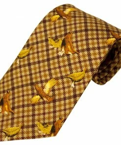 Bisley Brown Grouse Silk Tie