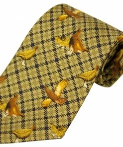 Bisley Green Grouse Silk Tie
