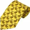 Bisley Solid Yellow Pheasants Silk Tie