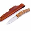 Casstrom No10 Flat Grind Swedish Forest Sheath Knife Stabilised Birch Handle(10cm 14c28n Stainless blade)