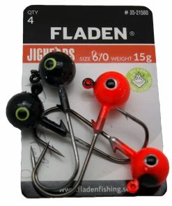 Fladen Non-Toxic Round Jigheads -Glasgow Angling non toxic round head jighead black orange scaled