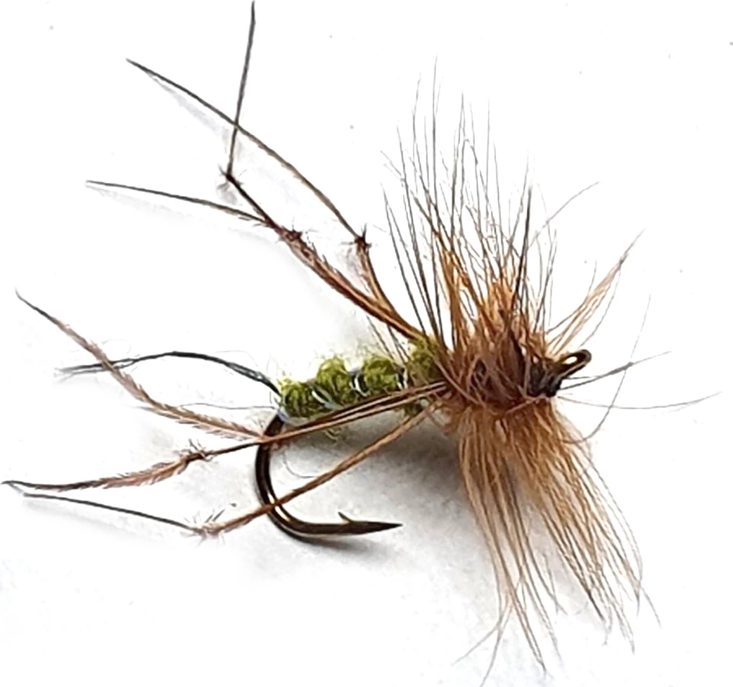 Stillwater Olive Hopper Dry Fly Size 12 - 1 Dozen 1 Stillwater Olive Hopper Dry Fly Size 12 - 1 Dozen