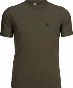 Seeland Outdoor 2-pack T-Shirt Raven + Pine Green -Glasgow Angling outdoor 2 pack t shirt pine green front