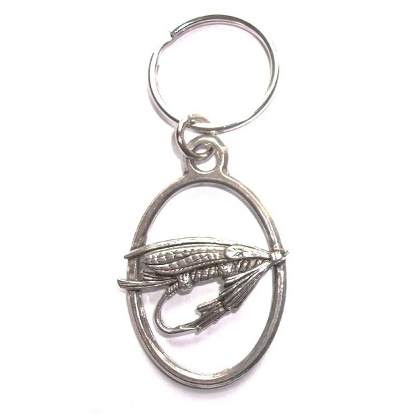 Just Fish Pewter Keyring Large Fly 1 Just Fish Pewter Keyring Large Fly