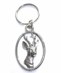 Just Fish Pewter Keyring Roe Deer