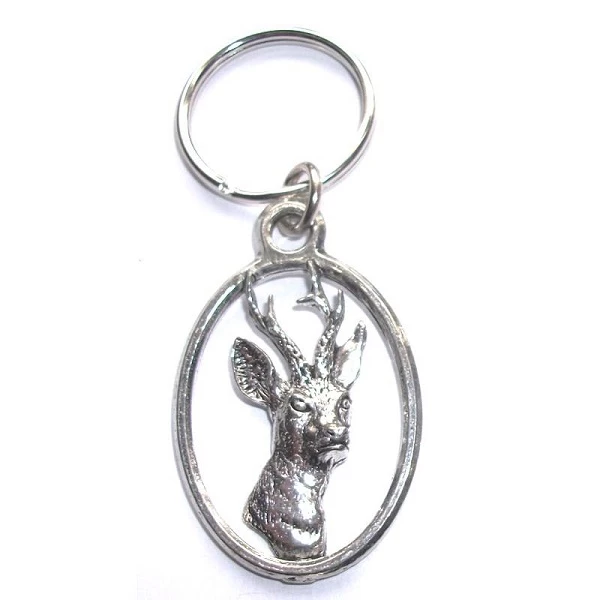 Just Fish Pewter Keyring Roe Deer 1 Just Fish Pewter Keyring Roe Deer