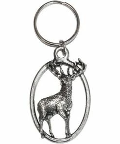 Just Fish Pewter Keyring Stag