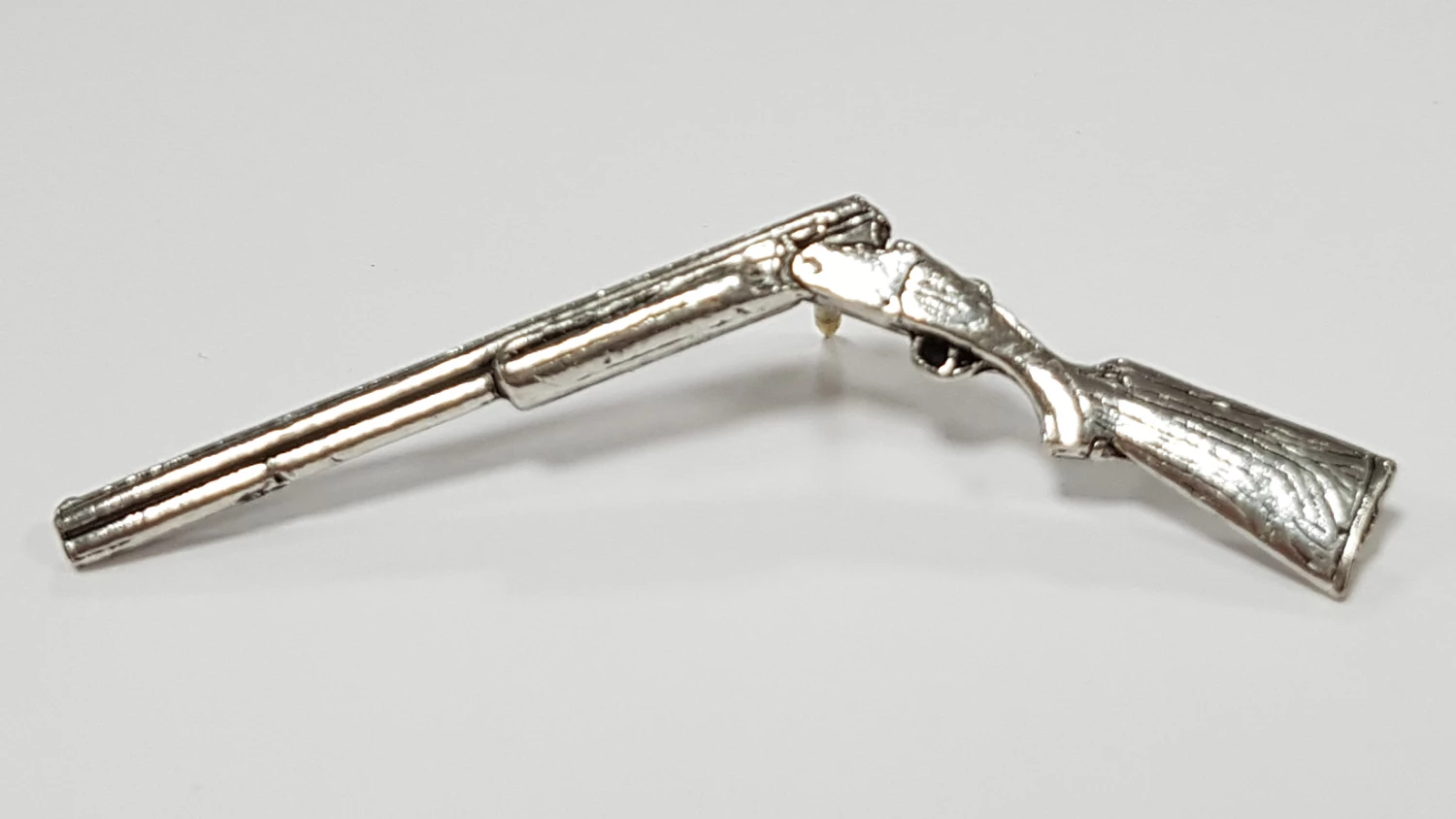 Just Fish Pewter Pin Broken Shotgun 1 Just Fish Pewter Pin Broken Shotgun