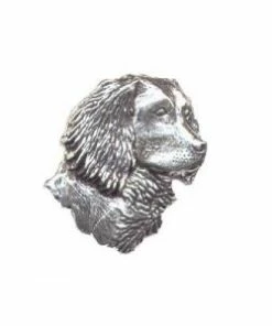 Bisley Pewter Pin No.15 Spaniel's Head & Presentation Box