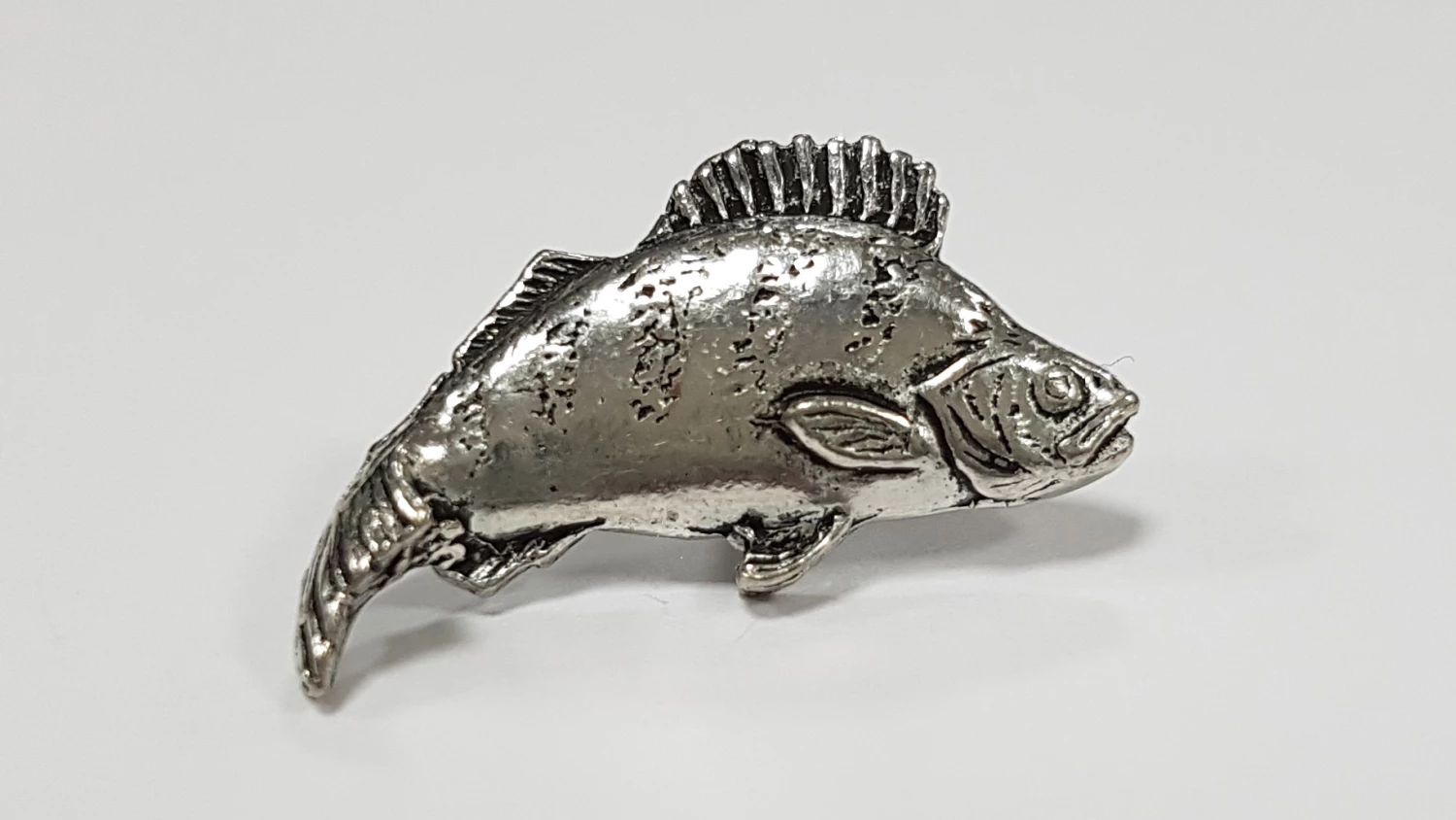 Just Fish Pewter Pin Small Perch 1 Just Fish Pewter Pin Small Perch