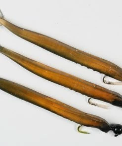 Lureflash Powerstorm Pre-Rigged Jigs Rubber Worm Motoroil 14cm 3pc