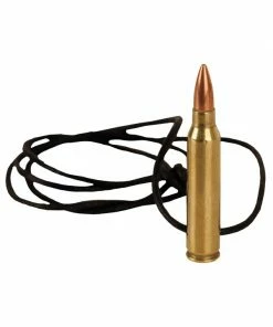 Kombat Replica .556 Nato Bullet Brass Leather Necklace