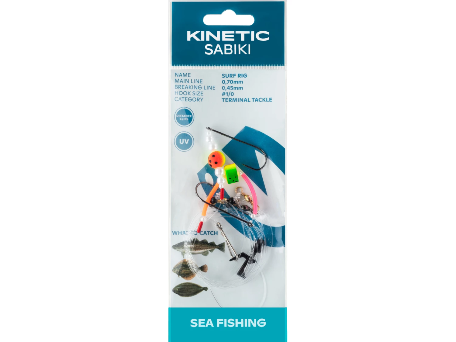Kinetic Sabiki Surf Rig 1/0 1 Kinetic Sabiki Surf Rig 1/0