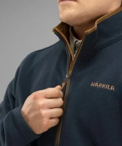 Harkila Sandhem Fleece Pullover -Glasgow Angling sandhem fleece pullover dark navy a