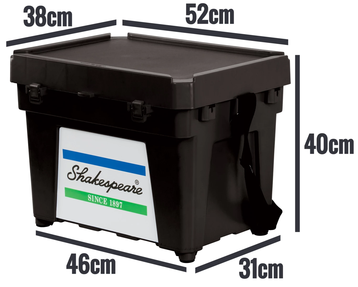 Shakespeare SKP Seatbox Complete Combo (Box, Cushion, Padded Strap, Tacklebox And 2 Trays) 11 Shakespeare SKP Seatbox Complete Combo (Box, Cushion, Padded Strap, Tacklebox And 2 Trays) - Image 11