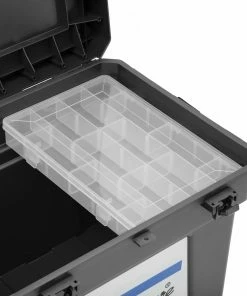 Shakespeare SKP Seatbox Complete Combo (Box, Cushion, Padded Strap, Tacklebox And 2 Trays) 16 Shakespeare SKP Seatbox Complete Combo (Box, Cushion, Padded Strap, Tacklebox And 2 Trays) -Glasgow Angling seatbox fully 4 scaled