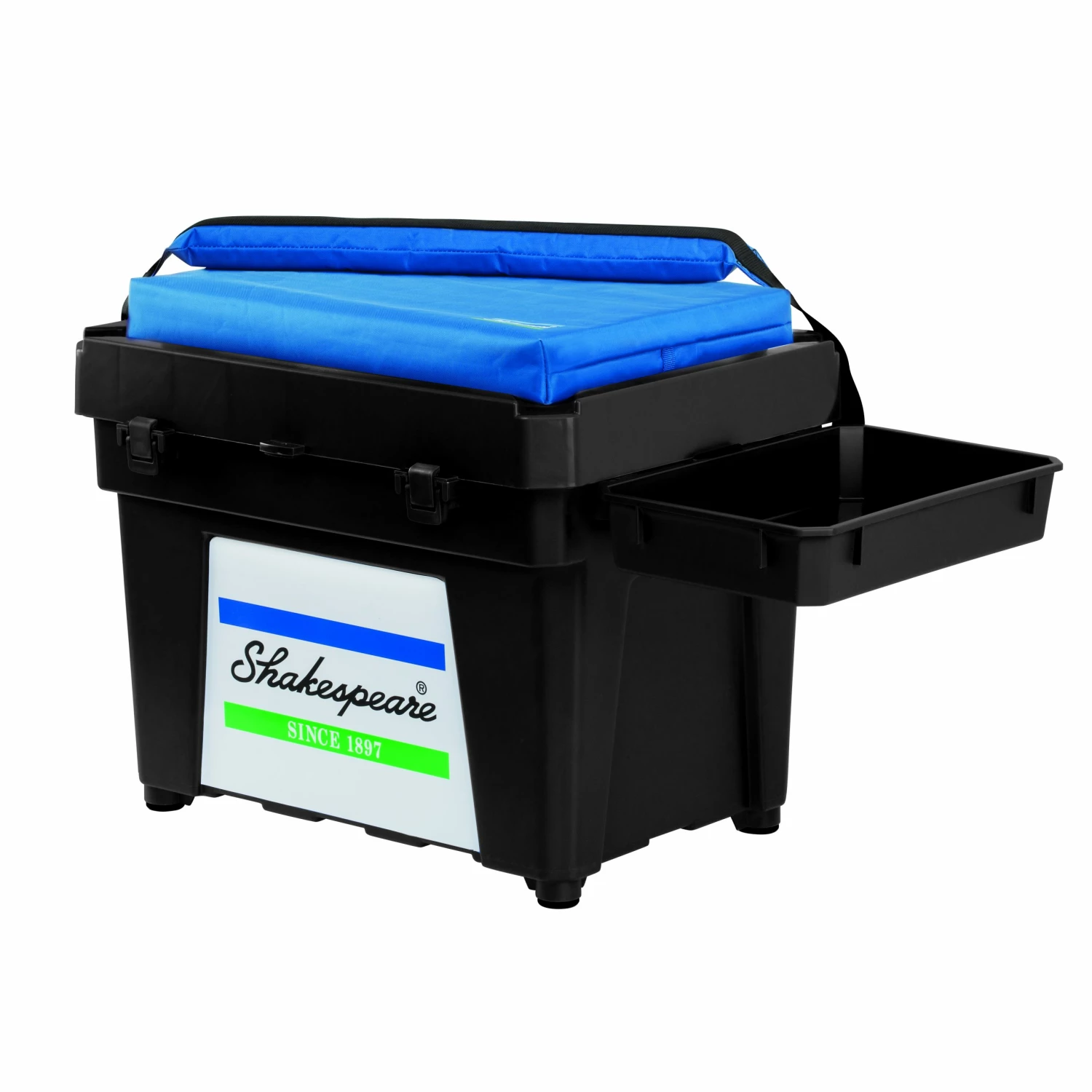 Shakespeare SKP Seatbox Complete Combo (Box, Cushion, Padded Strap, Tacklebox And 2 Trays) 2 Shakespeare SKP Seatbox Complete Combo (Box, Cushion, Padded Strap, Tacklebox And 2 Trays) - Image 2