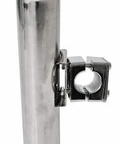 Fladen Single Upright Metal Tube Rod Holder 24.5 x 4.5cm Rail Mount