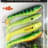 Fladen Shad Assortment 4pc + 2 Jigheads