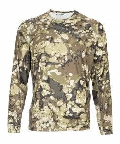 Simms SolarFlex Crew Longsleeved T-Shirt -Glasgow Angling solarflex crew riparian camo