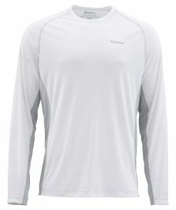 Simms SolarFlex Crew Longsleeved T-Shirt -Glasgow Angling solarflex crew solid white