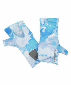 Simms SolarFlex No-Finger SunGlove Ash -Glasgow Angling solarflex fingerless sunglove cloud camo blue