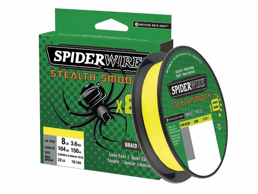 SpiderWire Braided Lines Stealth Smooth 8 Hi-Vis Yellow 1 SpiderWire Braided Lines Stealth Smooth 8 Hi-Vis Yellow