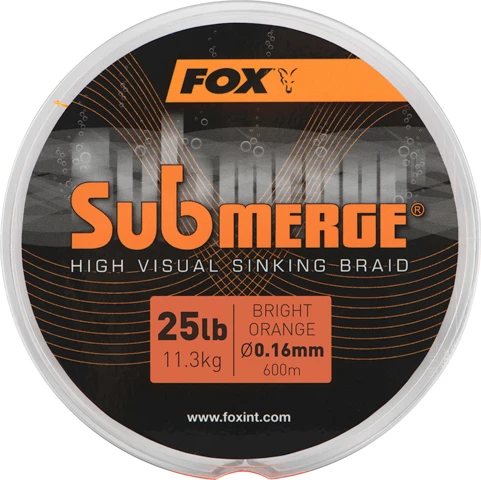 Fox Submerge Bright Orange Sinking Braid 1 Fox Submerge Bright Orange Sinking Braid
