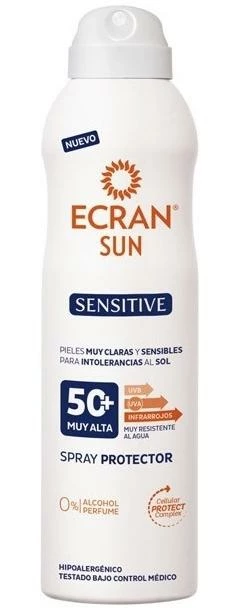 Ecran Sun Protection Sensitive Aerosol Spray SPF50 250ml 1 Ecran Sun Protection Sensitive Aerosol Spray SPF50 250ml