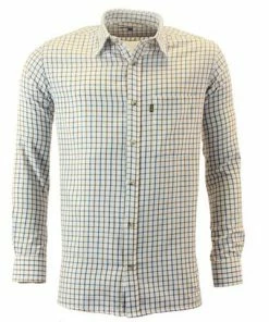 Game Tattersall Shirt -Glasgow Angling tattersall shirt brown navy