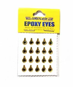 Lureflash Tear Drop Epoxy Eyes 5mm -Glasgow Angling tear drop epoxy eyes 5mm yellow
