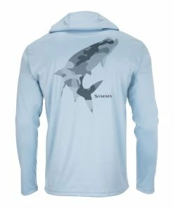 Simms Tech Hoody - Artist Series Tarpon Woodland Camo Steel/Steel Blue