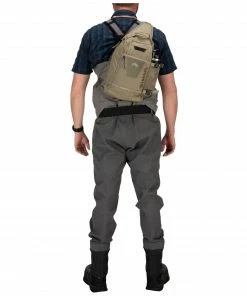 Simms Tributary Sling Pack Tan 16 Simms Tributary Sling Pack Tan -Glasgow Angling tributary sling pack tan in use4