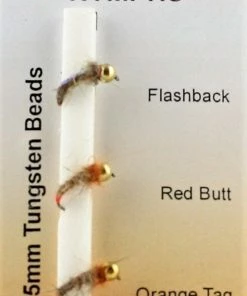 Grando Flies Tungsten Bead Hare's Ear Nymphs - Barbless