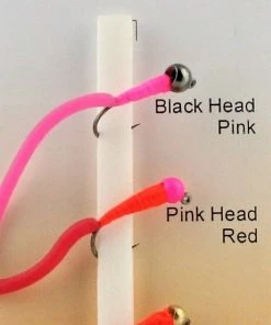 Grando Flies Tungsten Bead Squirmy Worms Flies - Barbless