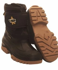 Vass Fleece Lined Boot w/Velcro Strap Black/Green