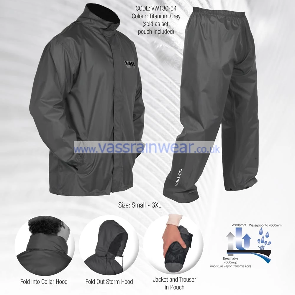 Vass-Tex Lightweight Packaway Jacket & Trouser Set 2 Vass-Tex Lightweight Packaway Jacket & Trouser Set - Image 2