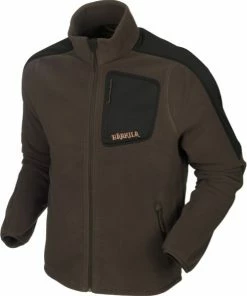Harkila Venjan Fleece Jacket -Glasgow Angling venjan fleece jacket shadow brown willow green front